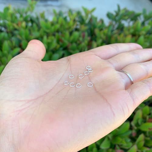 Adabele 50pcs Adabele Authentic 925 Sterling Silver Open Jump Rings 6mm (0.24 inch) O Ring Connector (Wire 0.6mm/22 Gauge) for DIY Craft Jewelry Making SS75-6 - Image 3