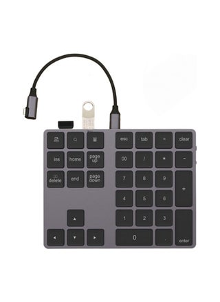 Wireless Number Pads w/USB HUB Digital Input Function, 34 Keys Portable 2.4 GHz Financial Accounting Number Keyboard Extensions, for Laptop, PC, Desktop, Surface, Notebook - pzsku/ZEE00A4E475ABEF082FF9Z/45/1751013778/0becdbfc-5877-45b6-82be-e69568869df0