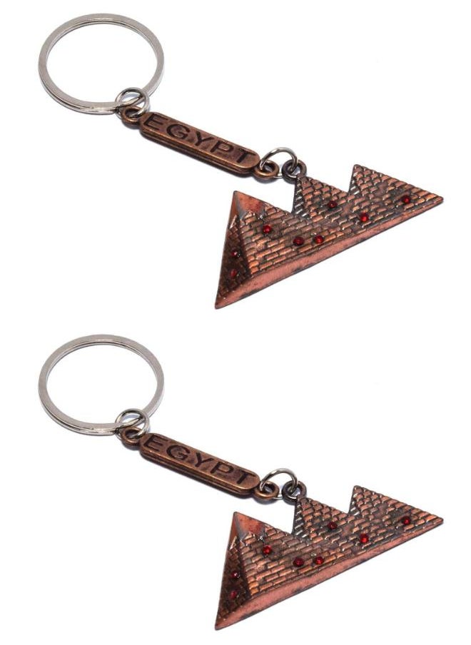 immatgar pharaonic 3 Pyramids keychain keyring ancient Egyptian souvenirs gifts for men and women from egypt 
