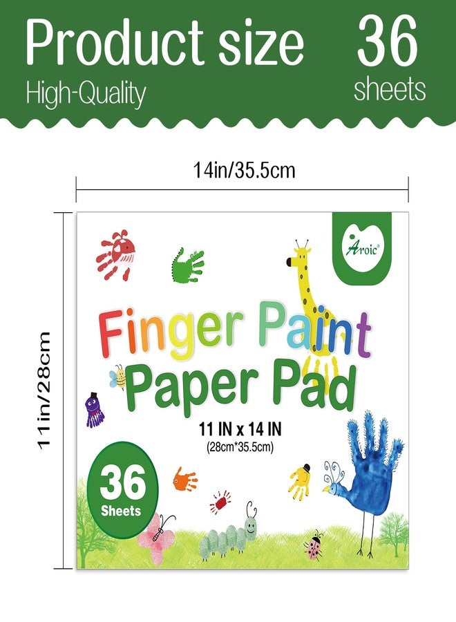 AROIC 36 Sheets Finger Paint Paper 11 x 14 inches, Paint Pad for Kid, Fingerpaint Paper For Toddlers And Kids, Toddlers Art Supplies, Art Painting Pad Set for Finger Painting, Drawing - Image 2