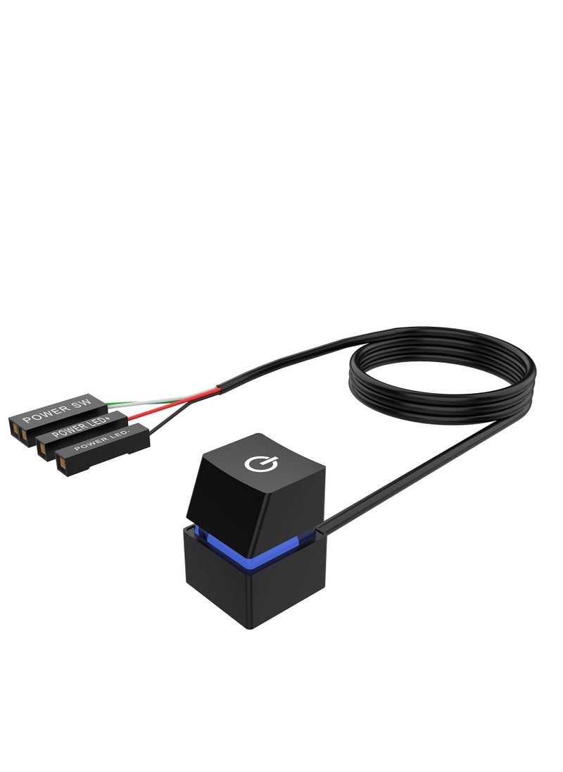 KASTWAVE - Desktop Computer Power Switch External Remote Start PC Motherboard Power On Off Switch Button Extension Cable - Image 1