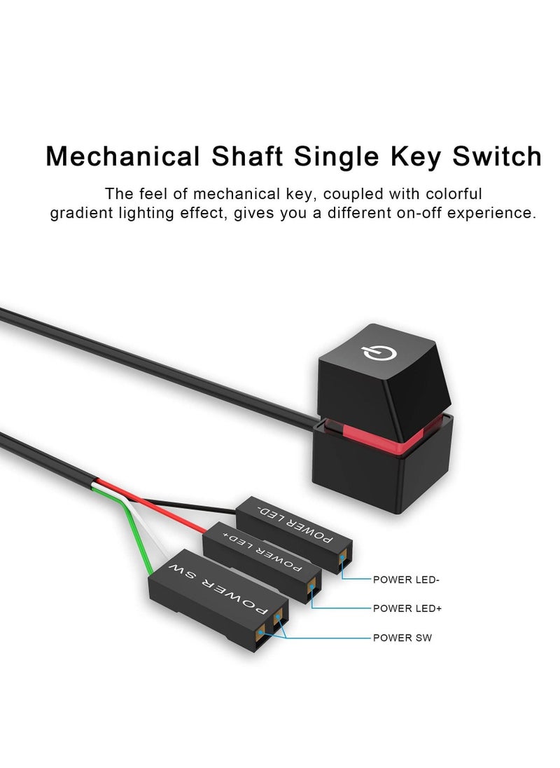 KASTWAVE - Desktop Computer Power Switch External Remote Start PC Motherboard Power On Off Switch Button Extension Cable - Image 1