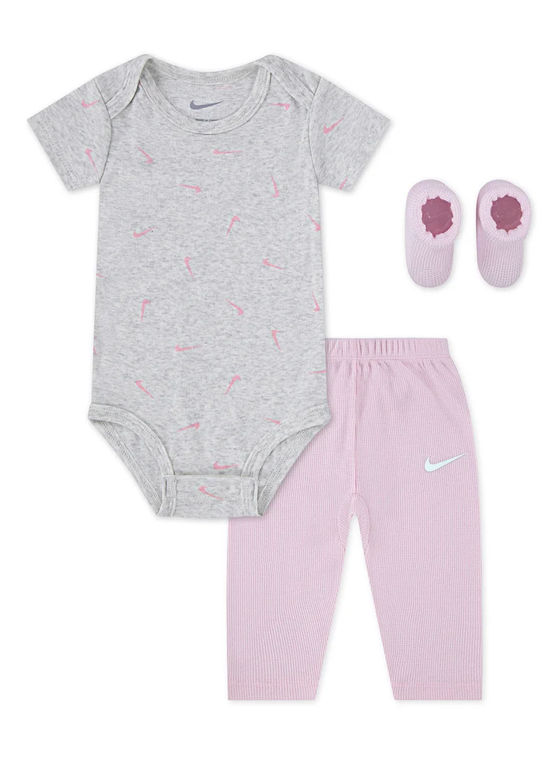 Nike Infant 3 Pack Bodysuit & Waffle Pant Set