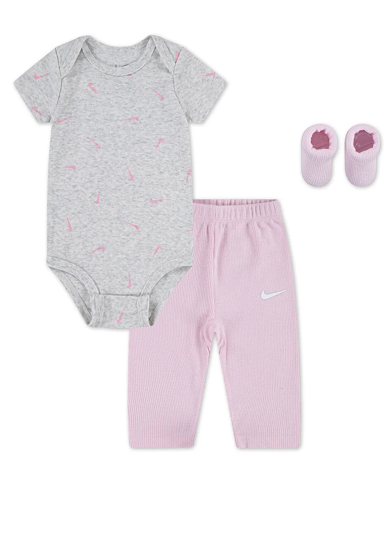 Nike Infant 3 Pack Bodysuit & Waffle Pant Set