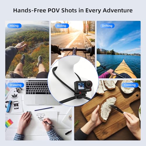 MOBILIFE Neck Mount with Action Camera Magnetic Quick-Release Mount Hands-Free POV Neck Holder Ergonomics Silicone Gooseneck Anti-Shake Chest Strap Air Cushion for DJI Osmo Action 5 Pro/4/3/2/Nano - Image 5