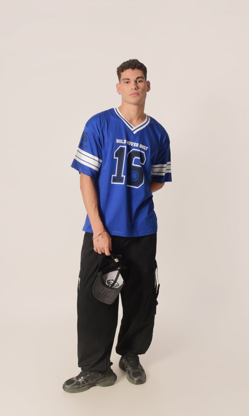 IZF Blue Varsity T-shirt for Men - Image 2