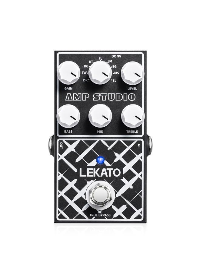 LEKATO Amp Simulator Guitar Effect Pedal Clean to Overdrive for Electric Guitar Bypass (EP-01) - Image 1