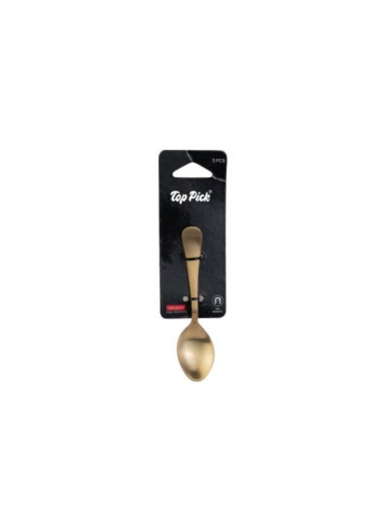Gold Tea Spoon 3Pc Pack Gravity