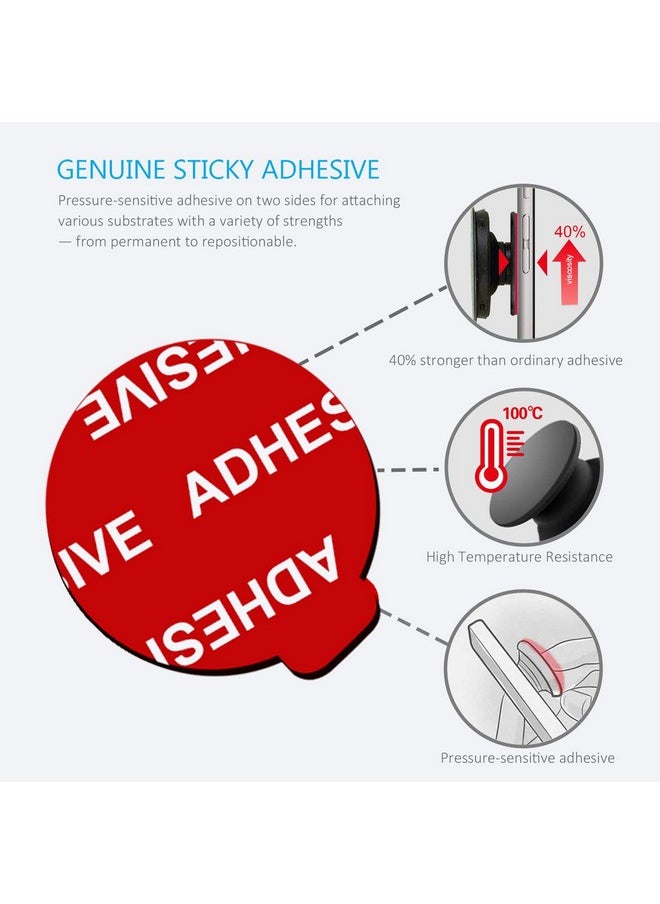 PKYAA 9 Pack Sticky Adhesive Compatible With Socket Base, Double-Sided Replacement Tape For Collapsible Grip & Stand Back - 9Pcs 1.4 Inches(35Mm) Adhesive Tapes  - Image 4