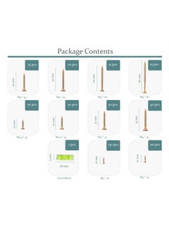 Vixel VIXEL 515 pcs Wood Screws Assortment Kit with Multiple Size Chipboard Screws For Drywall and Wood  - Image 3
