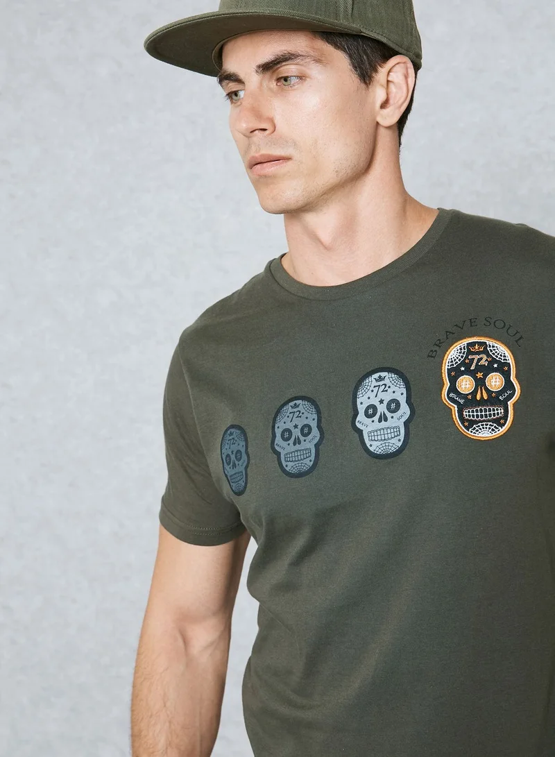 BRAVE SOUL Calavera T-Shirt