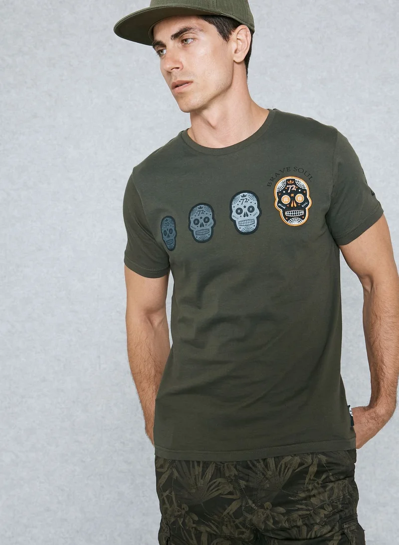 BRAVE SOUL Calavera T-Shirt