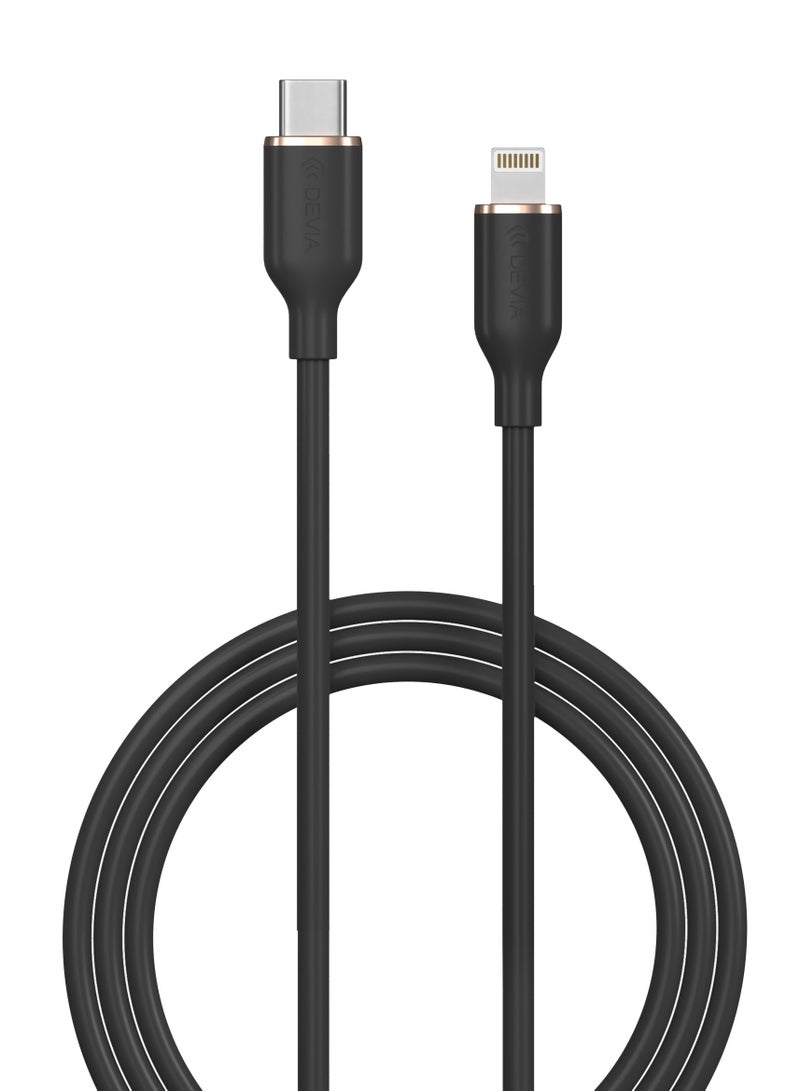 ديفيا كيبل ايفون تايب سي من ديفيا 27 واط 1.2. متر يشحن جهازك بسرعة  تصل إلى 50% في 30 دقيقة. يدعم نقل البيانات بسرعة 480 ميجابايت في الثانية - Image 1