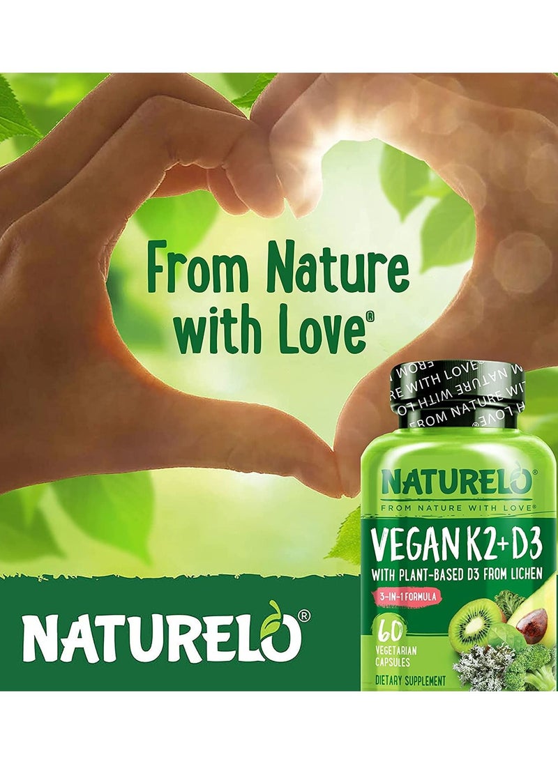 Vegan K2+D3 With Plant-Based D3 From Lichen, 3-IN-1 Formula,To Support Immune,Bone,& Heart Health - 60 Vegetarian Capsules - pzsku/ZEE01201FA1AA1213B38BZ/45/_/1681193025/c68697bb-0f2a-4b8a-92bd-1e1f60ae222e