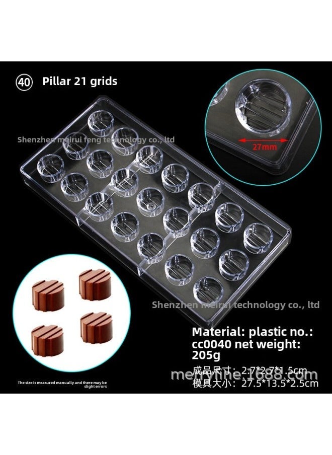 Creative Star Chocolate Mold Water Drop Heart-shaped Strawberry Hard Mold Chocolate Lotus Mold Baking Mold-Color - Image 1