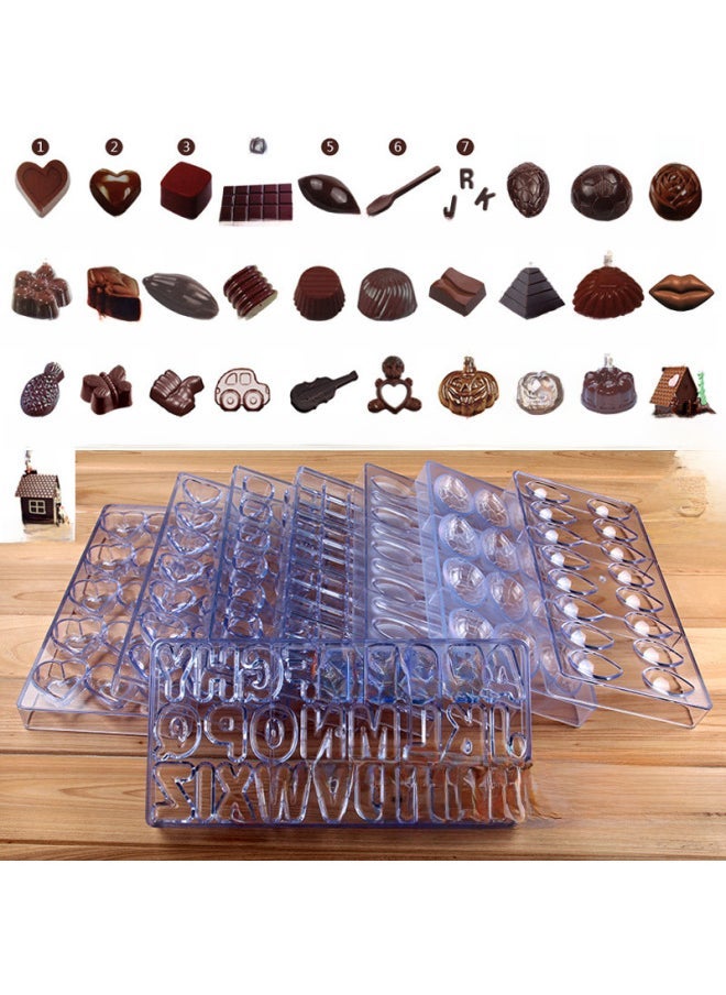 Creative Star Chocolate Mold Water Drop Heart-shaped Strawberry Hard Mold Chocolate Lotus Mold Baking Mold-Color - Image 2
