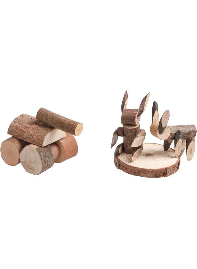 Bluejw LAZACA Wood Craft Kits DIY for Kids Ages 5-20 Wooden Unfinished Toys Art Paint Bulk Craft Sticks Garden Playset Loose Parts Play Materials 250 Pcs/19.5X13X3.5cm - Image 3