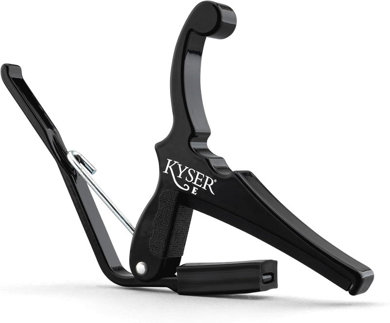 Kyser Musical Products Quick-Change Capo, KGEBA, Black - For Electric Guitars, Made in USA, Quality, Strong, Lightweight, Quick & Easy Key Changes, Innovative, Perfect Fit for Electrics - Image 1