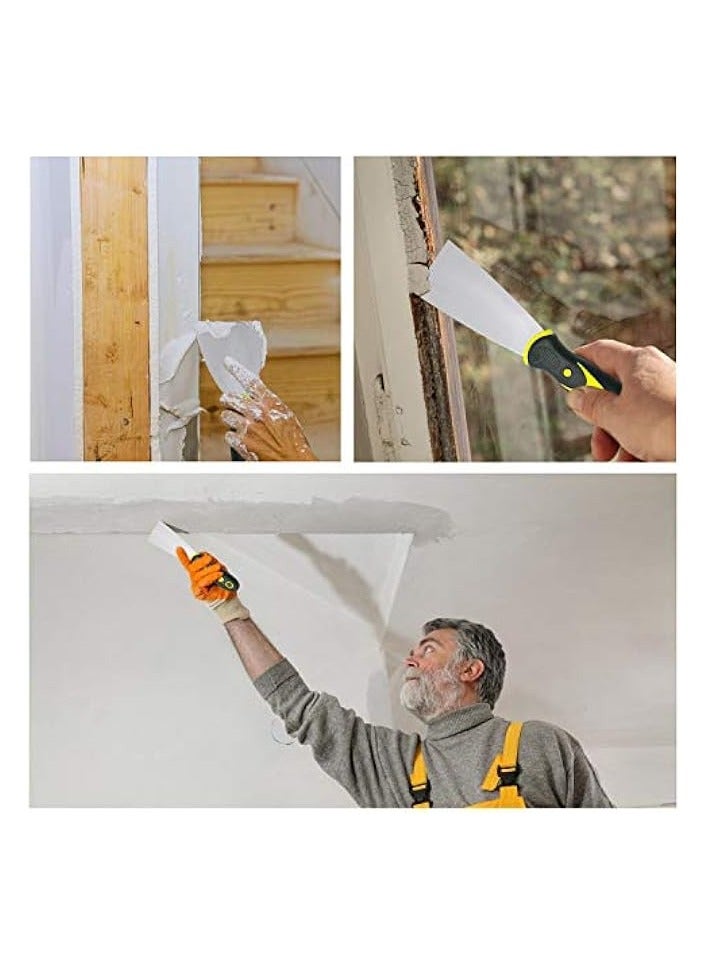 PROMASS Pack of 4 Putty Knife Set, 2,3,4,5 inch Wide Spackle Putty Knives Metal Scrapers Putty Scrapers for Drywall, Putty, Decals, Wallpaper, Baking, Patching and Painting  - Image 5