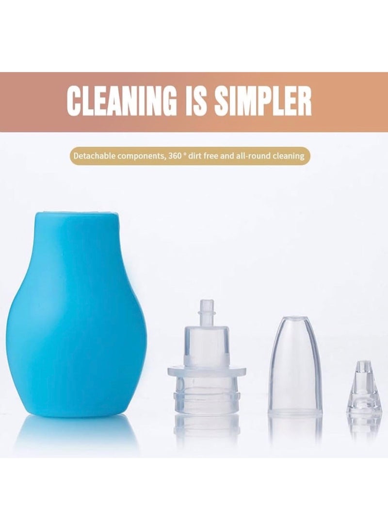 CleanWave - The Pure Effect Gentle Blue Baby Nasal Aspirator – Safe & Soft Nose Cleaner for Infants & Toddlers | Easy Manual Squeezer for Stuffy Noses - Image 5