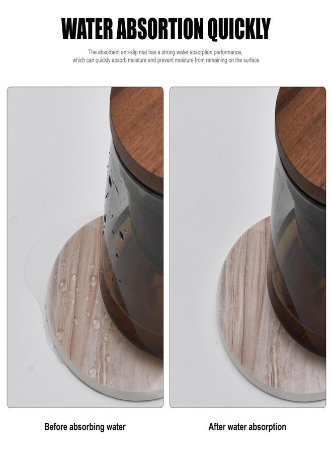 Hoewina 6Pcs Drink Coasters with Holder, Marble Style Ceramic Drink Coaster, Absorbent Coasters Set Suitable for Kinds of Cups, Modern Style Coasters for Coffee Table, 4 Inches（Render Style） - Image 4