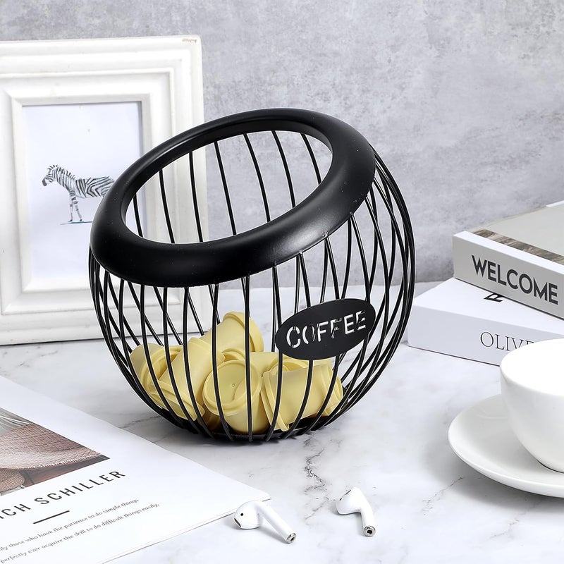 Lemecima Coffee Pod Holder,K Cup Holders for Counter,Large Capacity K-cup Organizer, Coffee Station Organizer,Metal Coffee Pods Storage - Image 4