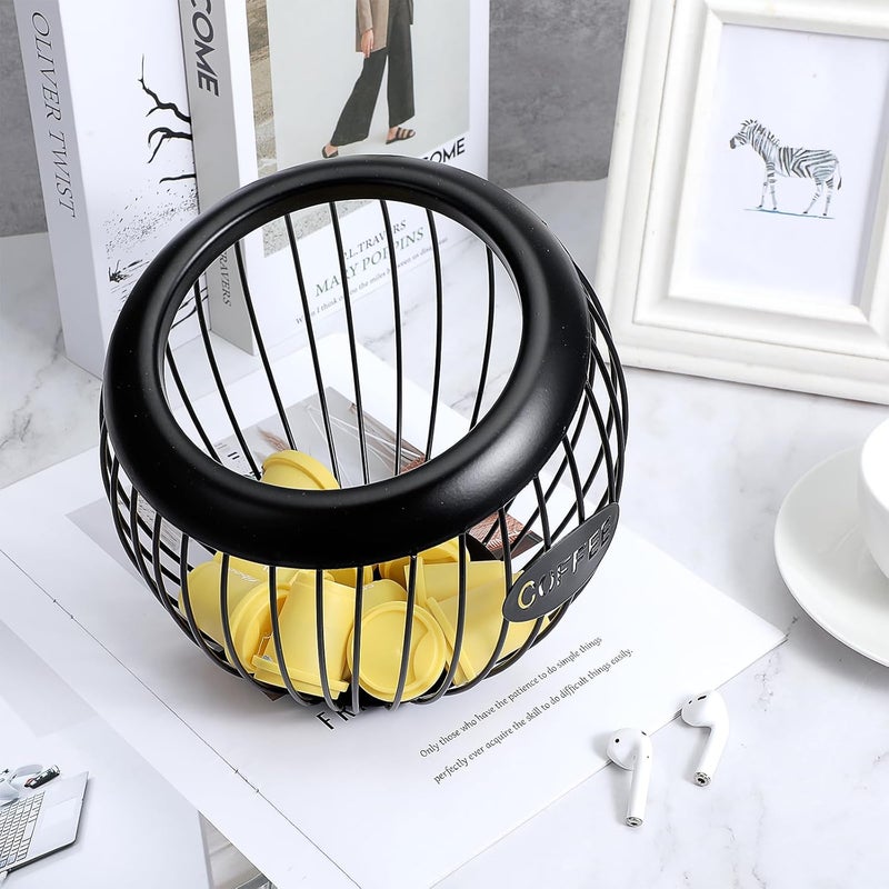 Lemecima Coffee Pod Holder,K Cup Holders for Counter,Large Capacity K-cup Organizer, Coffee Station Organizer,Metal Coffee Pods Storage - Image 5