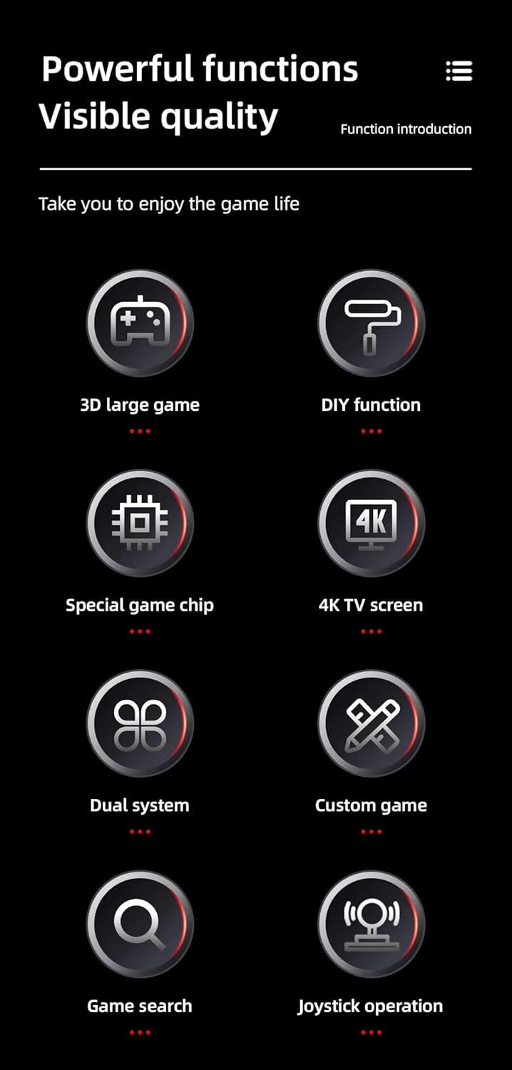 Voila M22 Special Edition Retro Gaming Console – Dual 2.4G Wireless Controllers, 1080P HD Output, CE/ROHS/BIS Certified (Multi-Color) - Image 4