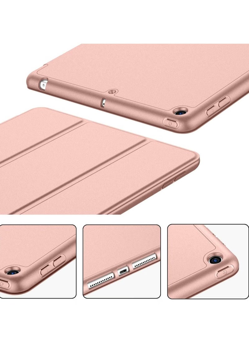 NEW iPad 9.7 Case (2018/2017, 6th/5th Gen) Smart Cover with Pencil Holder – Soft Baby Skin Silicone Back, Full Body Protection, Auto Wake/Sleep, Rose Gold - Image 3
