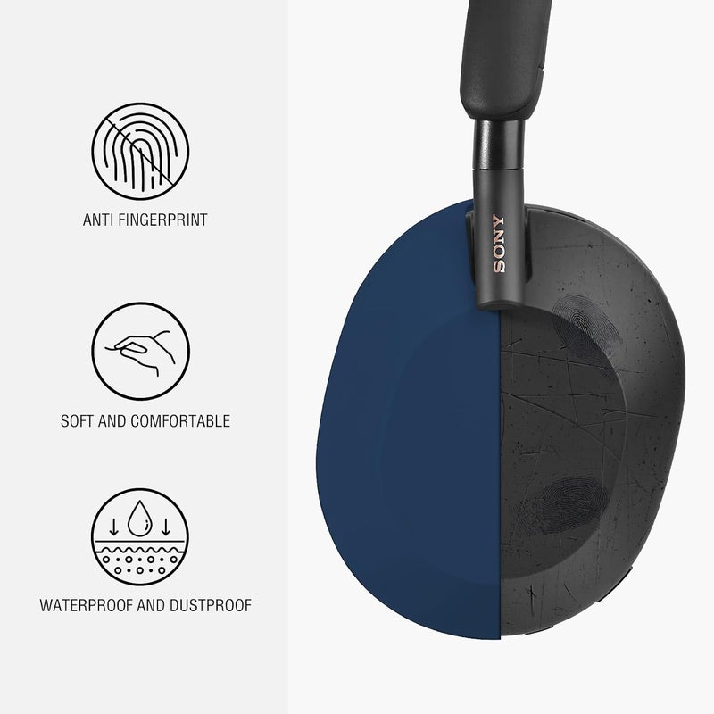 Silicone Case for Sony WH-1000XM5, Sony xm5 Wireless Headphones Protective case Cover (Midnight Blue) - Image 5