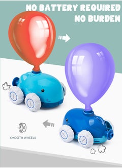 GROIC Dolphin Balloon Launcher & Powered Car Toy Set Aerodynamic Cars Racers Party Supplies Preschool Educational Science Stem Toys with Manual Balloon Pump for Kids  - Image 3