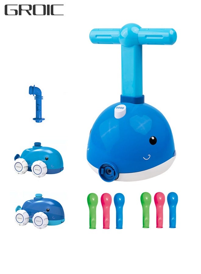 GROIC Dolphin Balloon Launcher & Powered Car Toy Set Aerodynamic Cars Racers Party Supplies Preschool Educational Science Stem Toys with Manual Balloon Pump for Kids - Image 1