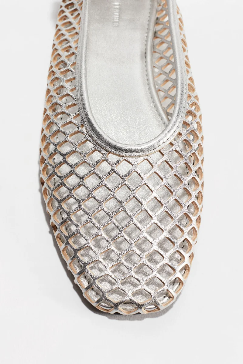 H&M Perforated leather ballet pumps