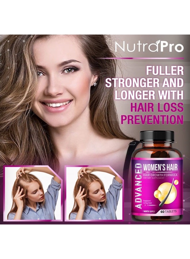NutraPro Hair Growth Vitamins For Women - Hair Vitamins For Thinning Hair For Women .Regrow & Regrowth Hair Supplement With DHT Blocker,Biotin & Saw Palmetto For Women.Volumize,Thicker,Longer Hair. - Image 2