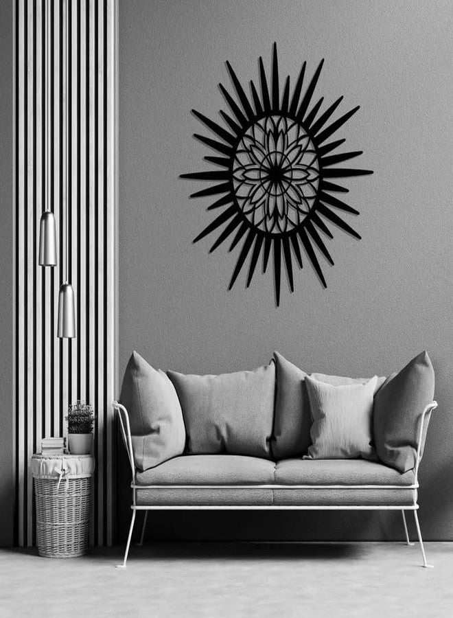BLIND SHOP Sunburst Metal Wall Art, Minimalist Mandala Sun Metal Wall Sculpture, Modern Geometric Sun Metal Decor, New Home Gift - Image 4