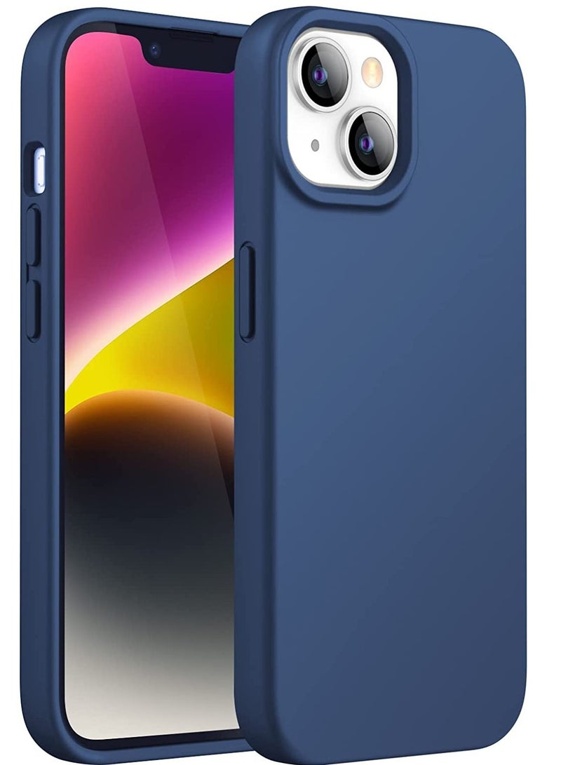 ELTRAZONE Silicone Case for iPhone 14 6.1-Inch, Silky-Soft Touch Full-Body Protective Phone Case, Shockproof Cover with Microfiber Lining (Cobalt Blue) - Image 1
