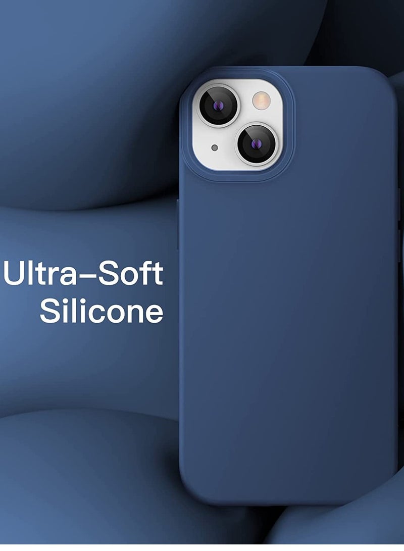 ELTRAZONE Silicone Case for iPhone 14 6.1-Inch, Silky-Soft Touch Full-Body Protective Phone Case, Shockproof Cover with Microfiber Lining (Cobalt Blue) - Image 2