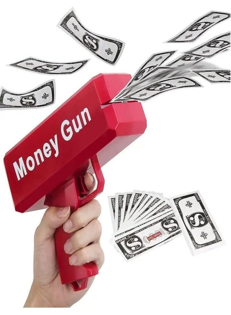 WAHA TOYS Money Gun Toy Cash Shooter – Automatic Fake Money Dispenser for Parties, Events & Fun – High-Speed Motor, Smooth Shooting, Includes Prop Money, Party Play Toy for Kids & Adults - Image 1