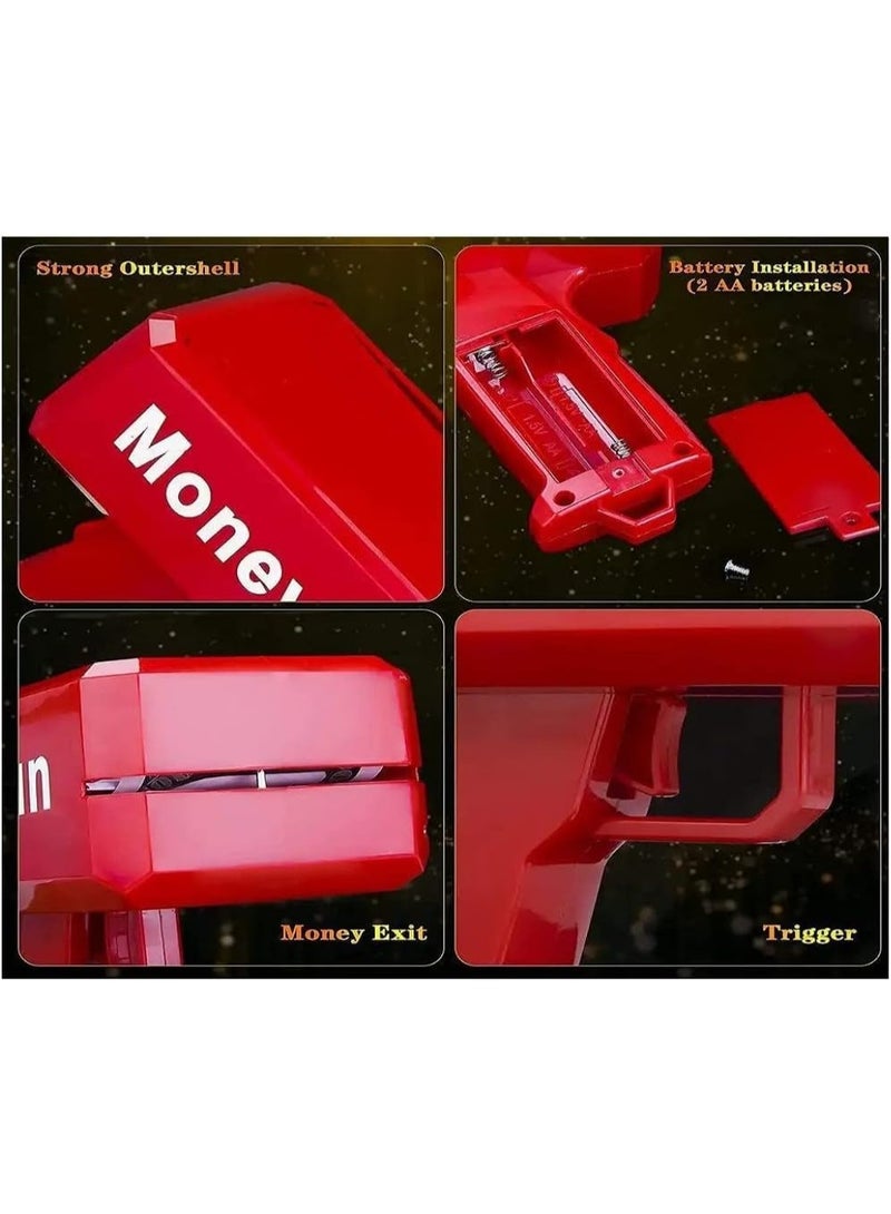 WAHA TOYS Money Gun Toy Cash Shooter – Automatic Fake Money Dispenser for Parties, Events & Fun – High-Speed Motor, Smooth Shooting, Includes Prop Money, Party Play Toy for Kids & Adults - Image 3