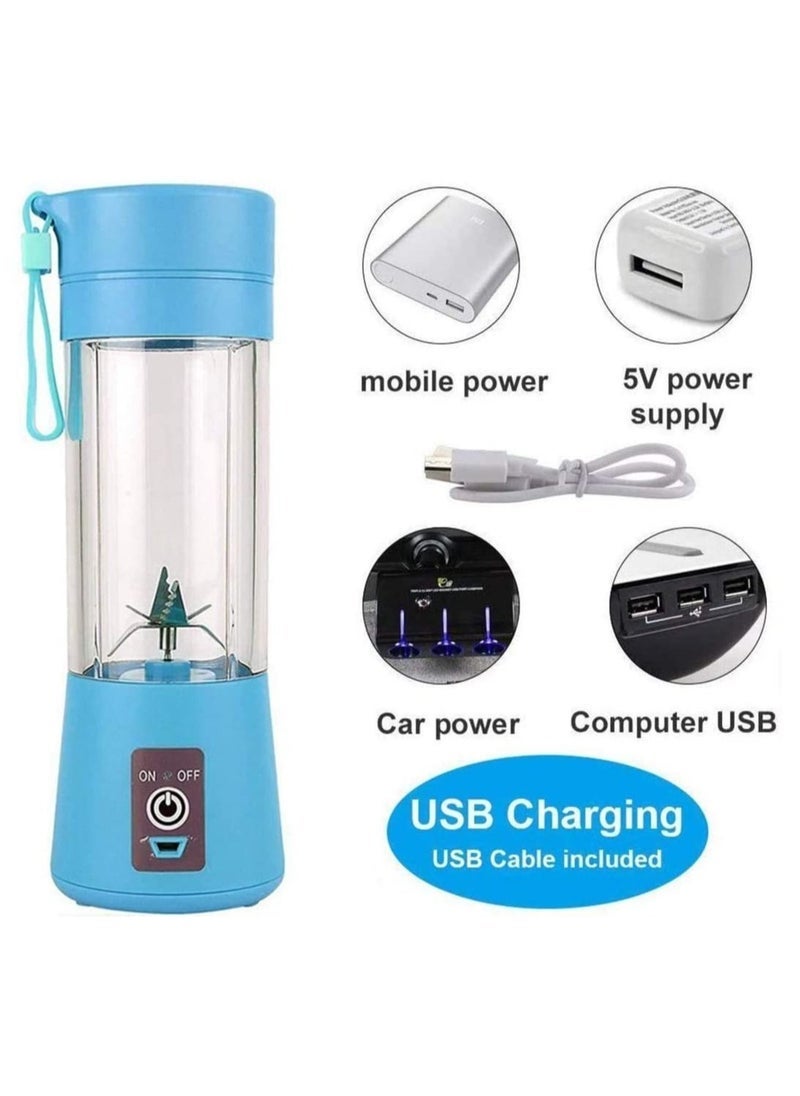 ELTRAZONE Portable 380ml USB Rechargeable Mini Blender – Personal Juicer Cup with Six 3D Blades for Smoothies & Milkshakes – Ideal for Home, Office & Travel – Compact & Lightweight Design​ - Image 3