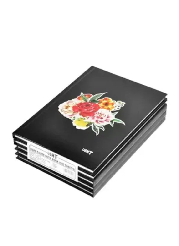 Light 5-Piece Light Hard Cover Notebook Single Line A5, 100-Sheets - LINBA51710 
