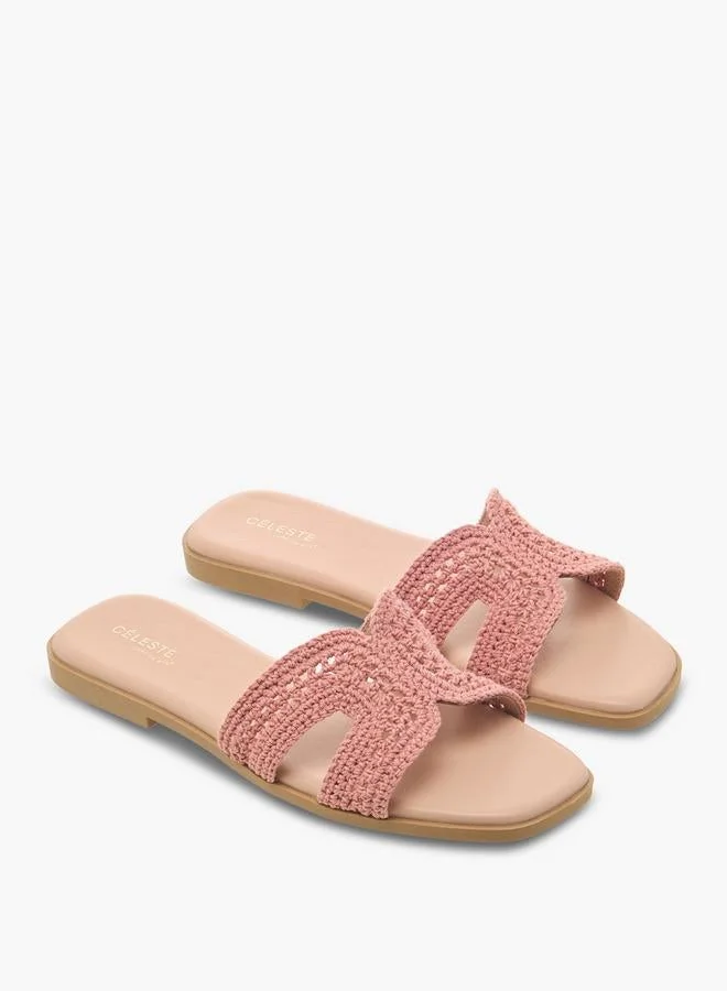 Celeste PINK Women Slip-On Sandals for Women | Best Price UAE