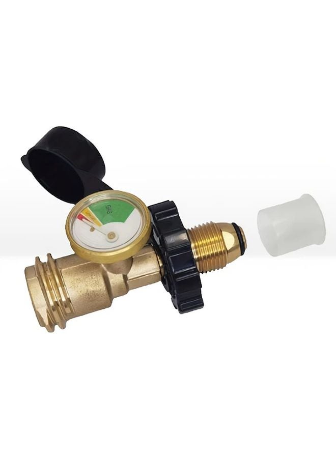 محول أسطوانة البروبان الأصفر مع عداد محول QCC1 مقياس مانع للتسرب لشوايات الشواء - Image 1