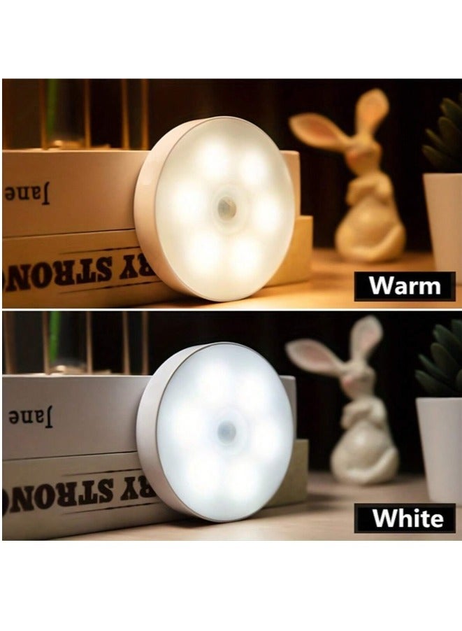 فيجن 4 مصباح ذكي بأشعة ليد  ليليّة بمستشعر الحركة وتحكّم ضوء الاستشعار PIR بإمكانية شحن USB وإضاءة تلقائية للممرات والأسرّة وخزانات الملابس والمطابخ والخزائن المنزلية ضوء ابيض قطر 8.3 سم - Image 5