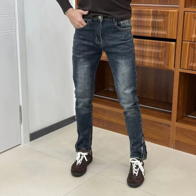Unisex Classic Denim Jeans Loose Fit Daily Outdoor Wear - Image 1