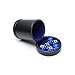 RERIVER PU Leather Dice Cup with Lid Blue Velvet Interior Quiet Dice Shaker Cup Including 6 BlueTranslucent Dice for LiarsFarkleYahtzee Games 1 Pack - Image 2
