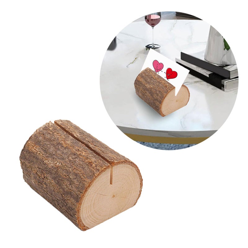 Large Horizontal Wood Table Number Holders Stands For Wedding Name Cards Memos Photos - Image 3