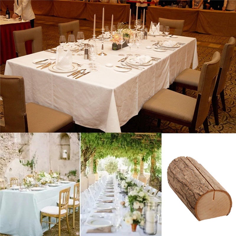 Large Horizontal Wood Table Number Holders Stands For Wedding Name Cards Memos Photos - Image 4