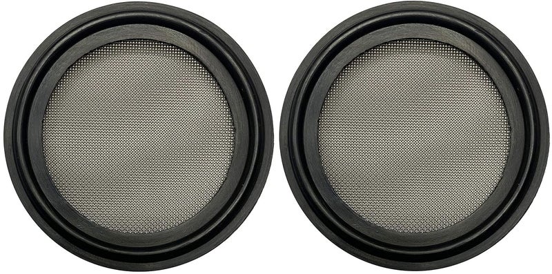 DR.COMPONENT 1.5" Sanitary Tri-Clamp Gaskets (Pack of 2), Bonded Type Screen (#50 Mesh/ 297 μm) Gaskets, Black EPDM - Image 2
