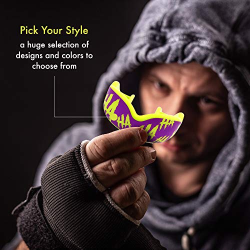 DAMAGE CONTROL Extreme Impact Mouth Guard – Sports Mouthguard for Boxing, MMA, BJJ, Hockey, Rugby, Lacrosse, & More – Mouthpiece for Teeth & Jaw Protection, for Youth & Adults (Adult, Hahaha) - Image 4